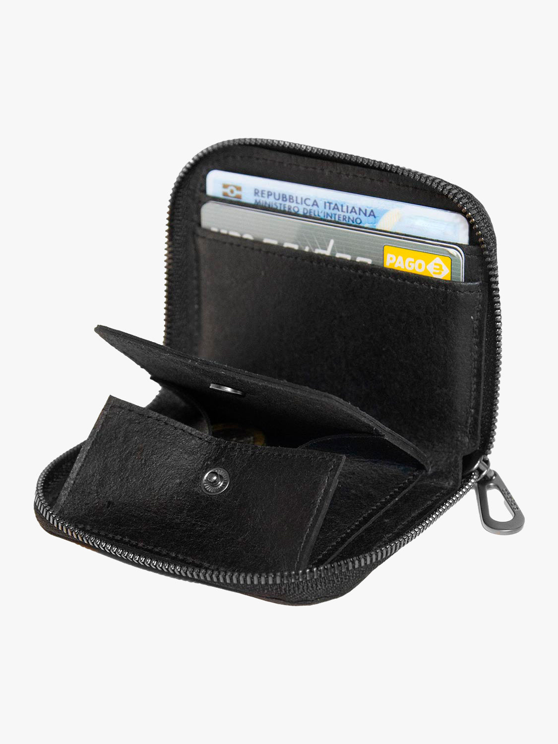 coteetciel Wallet Zippered Wallet M Recycled Leather Black côte&ciel EU 29058