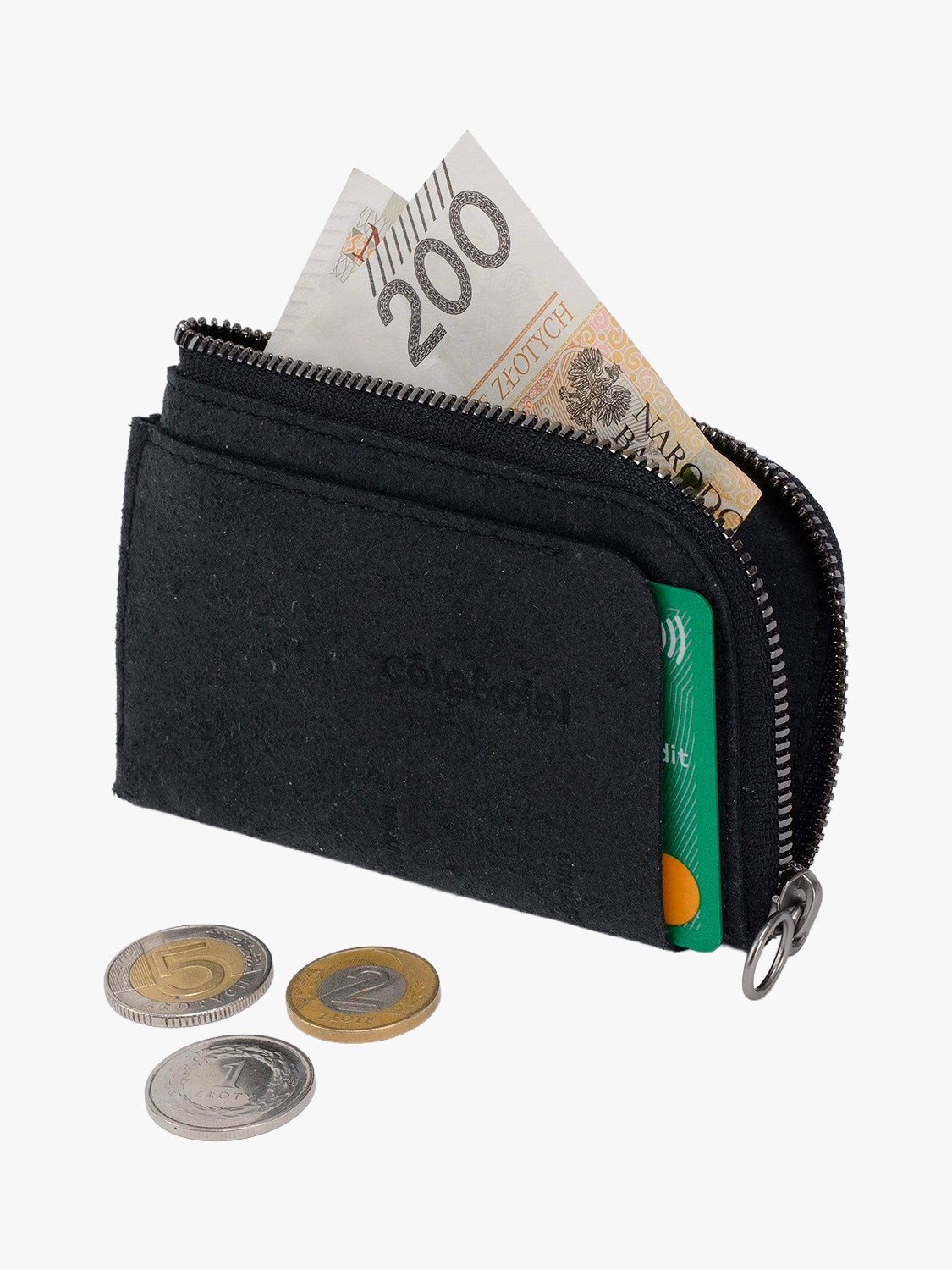 Zippered Wallet Recycled Leather