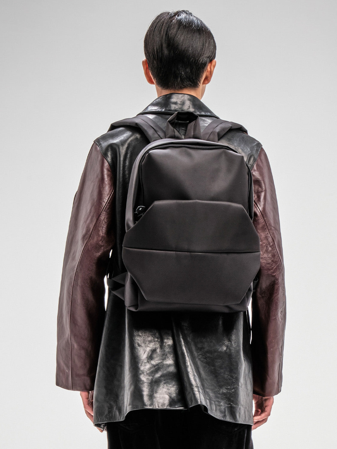 Black sleek backpack sale