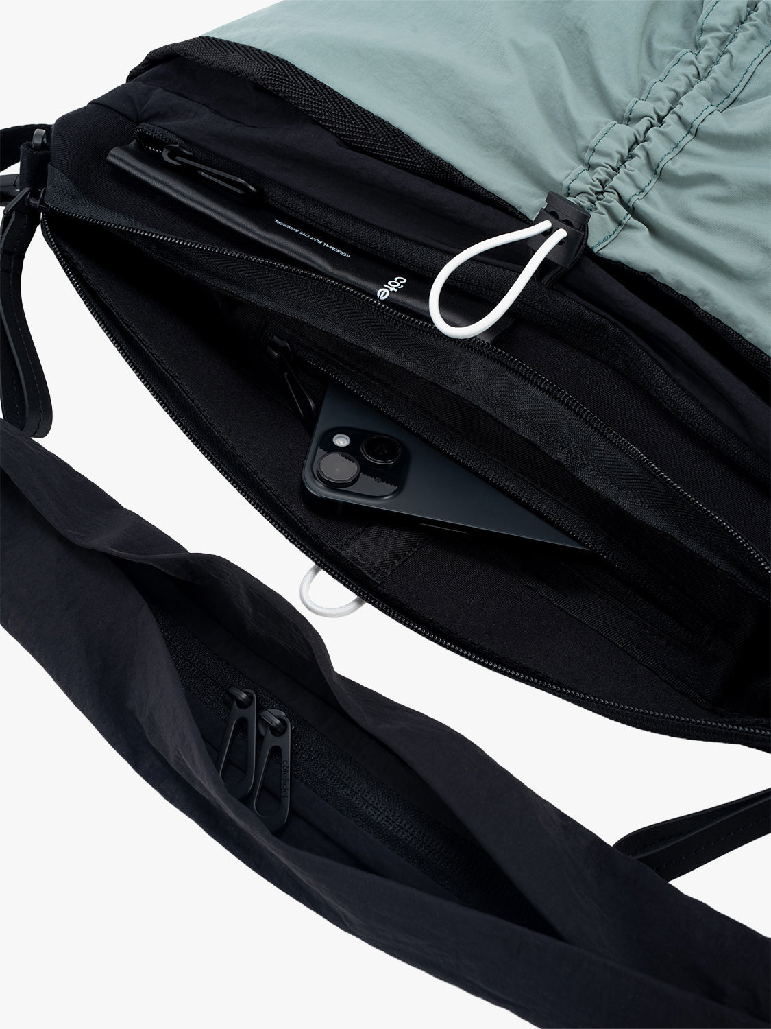 coteetciel Crossbody/Sling Bag Orne Smooth Black & Sage Green côte&ciel EU 29159