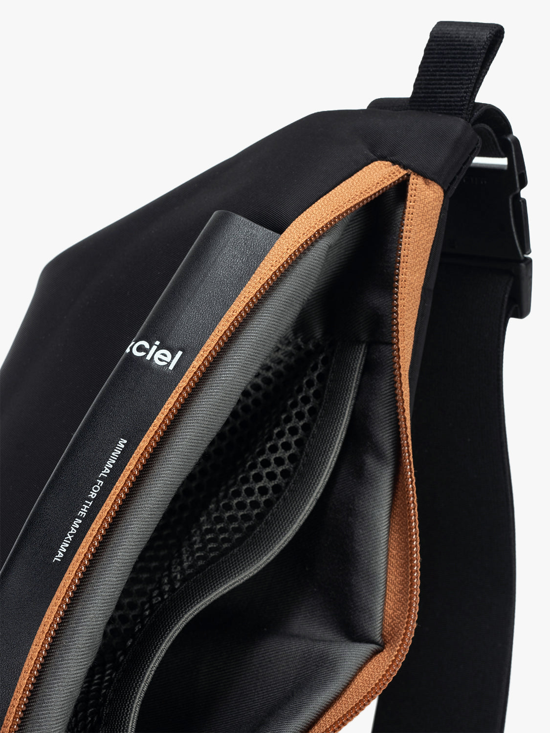 coteetciel Crossbody/Sling/Waist Bag Isarau XS Sleek Black Colour Accent côte&ciel EU 29172